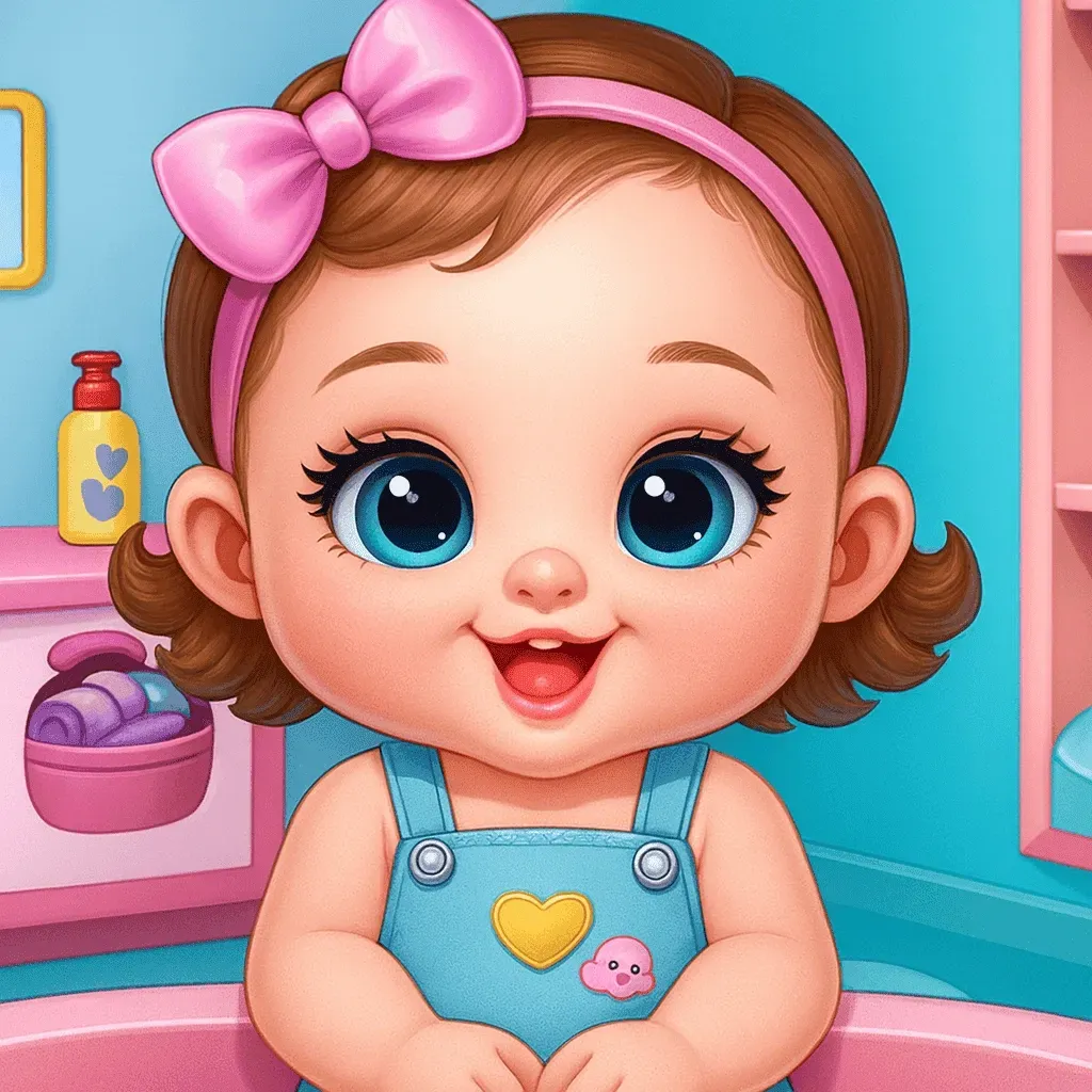 Newborn girl babysitter care